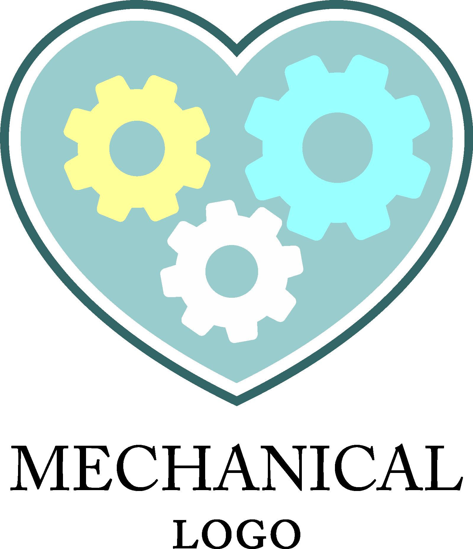 Mechanical Gear Wheel Logo Vector Logo